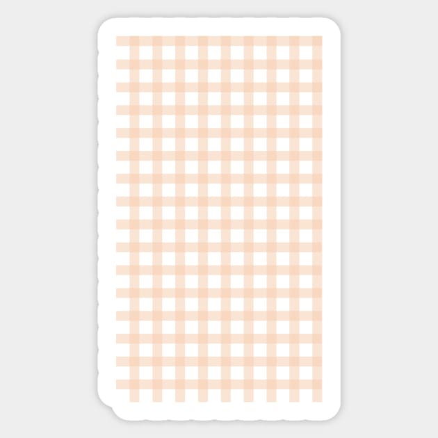 Yellow Boho Gingham Pattern Sticker by mckhowdesign